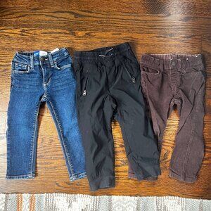 Toddler 2T pants bundle jeans denim corduroy Baby Gap H&M Old Navy